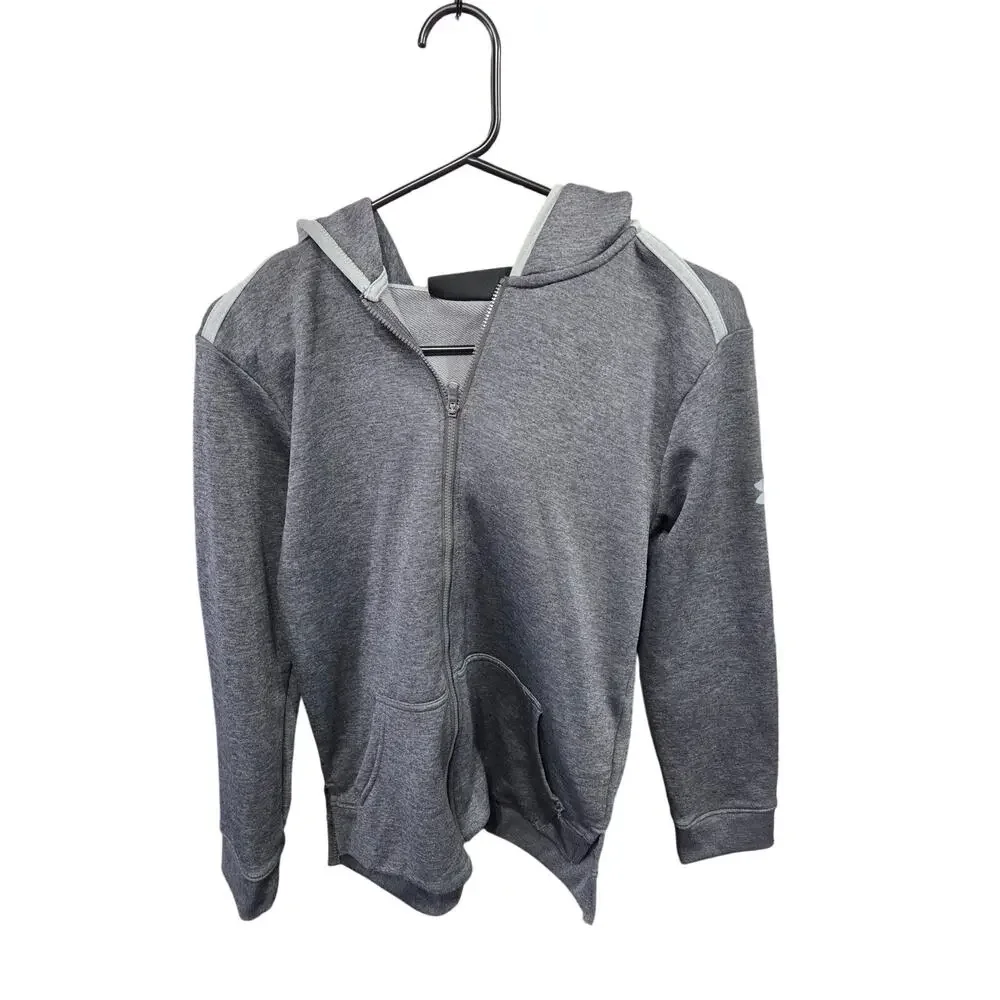 Gray Hooded Jacket - Under Armour - YLG